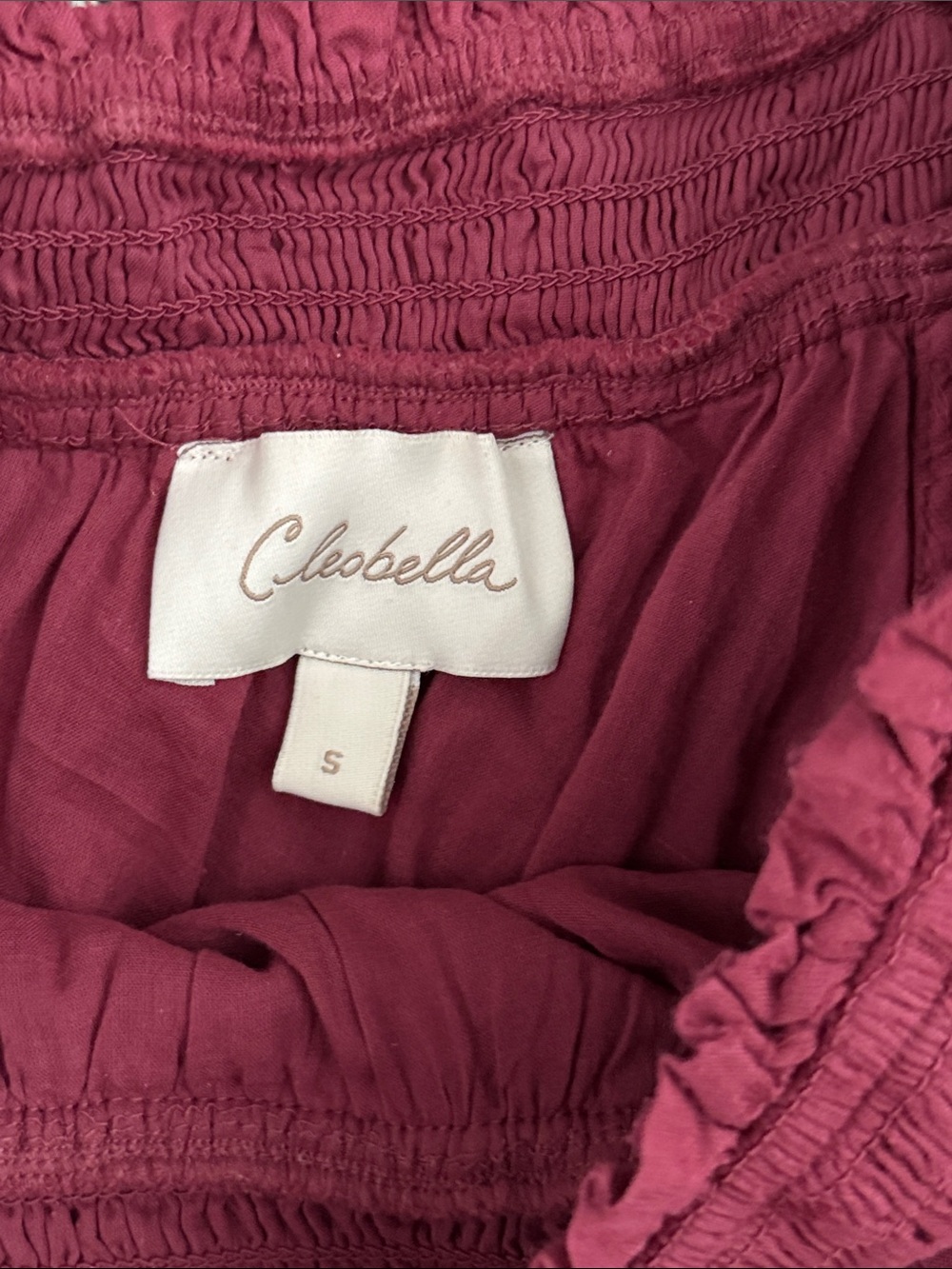 Cleobella One-Shoulder Tiered Ruffle Dress in Raspberry Rose - Picture 4 of 4